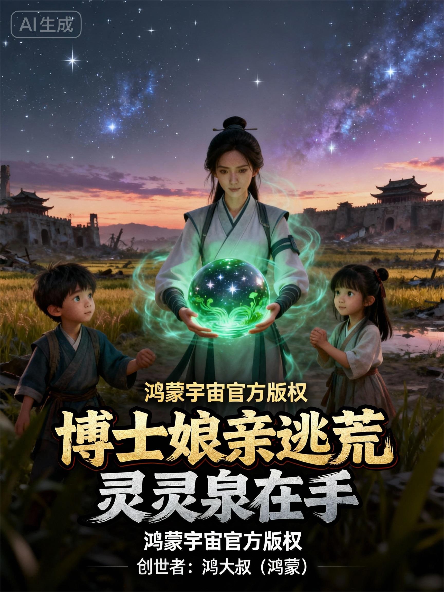 博士娘亲带娃逃荒：灵灵泉在手